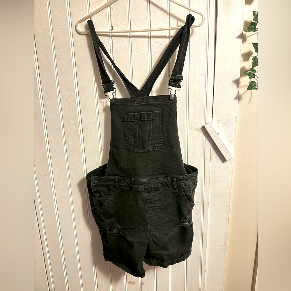 Denim Overalls Shorts